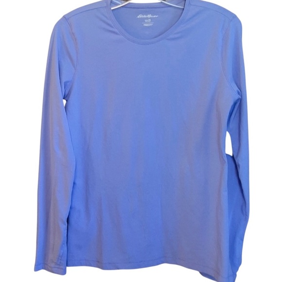 NWT EDDIE BAUER Tempo Light Crew Freedry L/S Violet Shirt Women PM Petite Medium - Picture 1 of 6